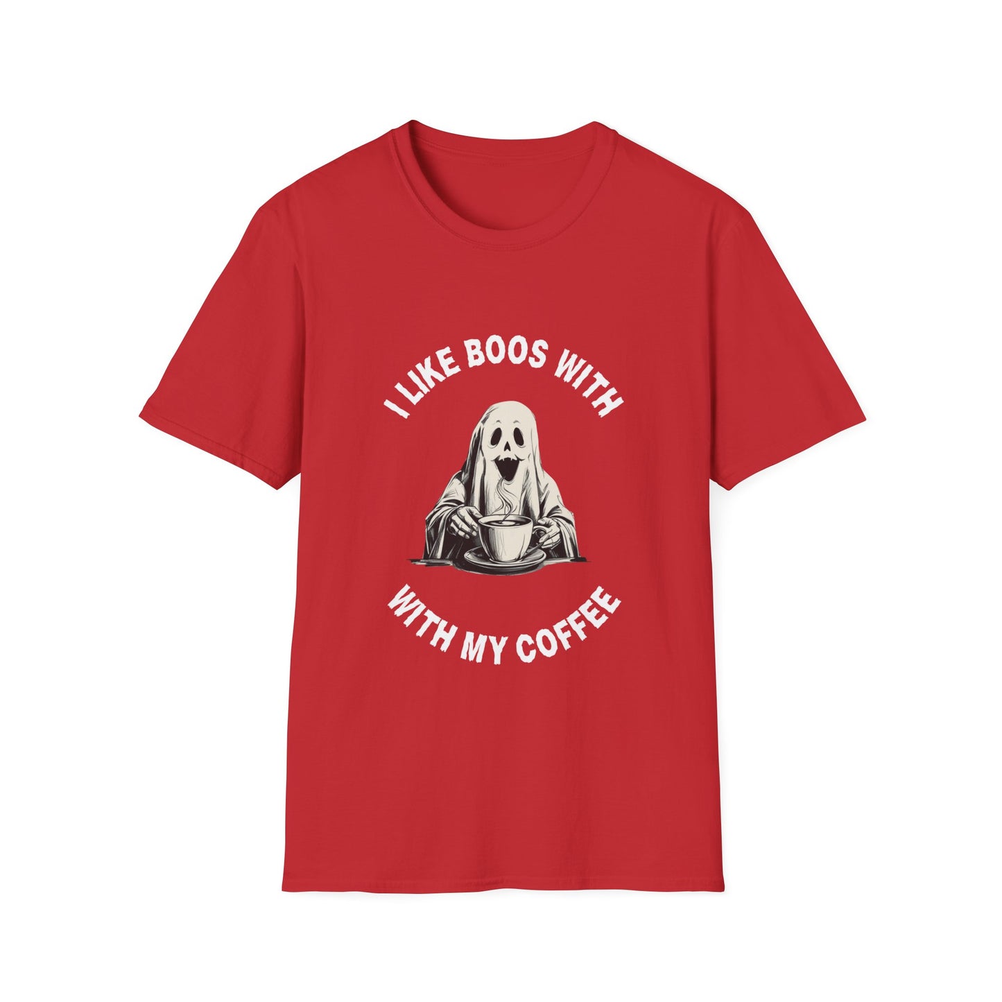 Funny Coffee Lover I LIKE BOOS WITH MY COFFEE Unisex T-Shirt