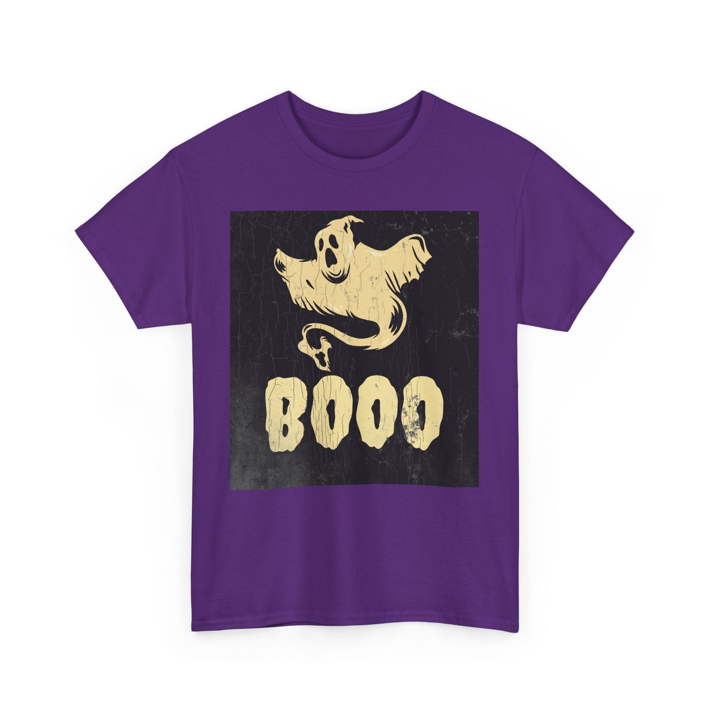 Boo Ghost T Shirt - Unisex Heavy Cotton Tee, Halloween Costume Top, Spooky Ghost Graphic Tee, Scary Boo Shirt, Haunted House Apparel