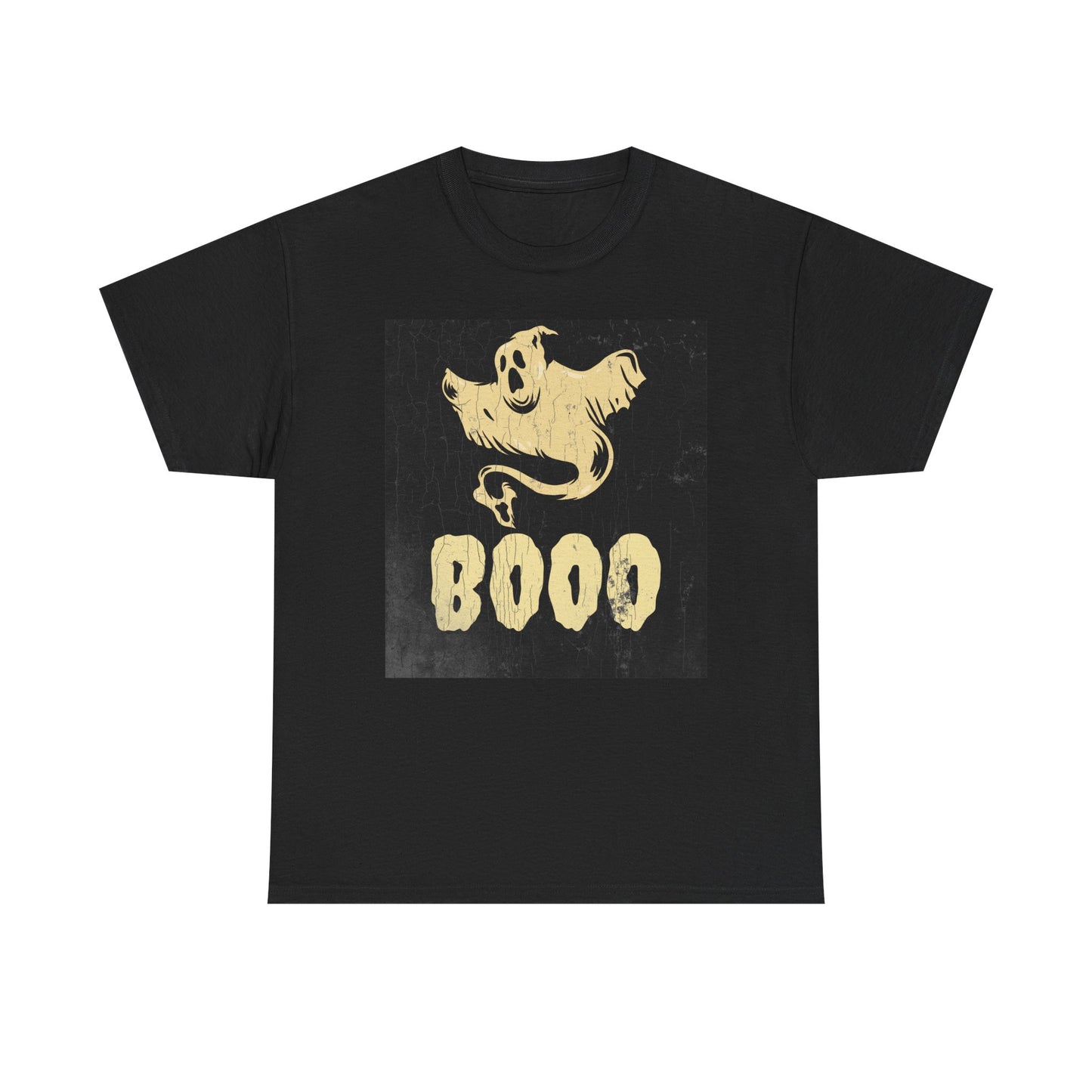 Boo Ghost T Shirt - Unisex Heavy Cotton Tee, Halloween Costume Top, Spooky Ghost Graphic Tee, Scary Boo Shirt, Haunted House Apparel