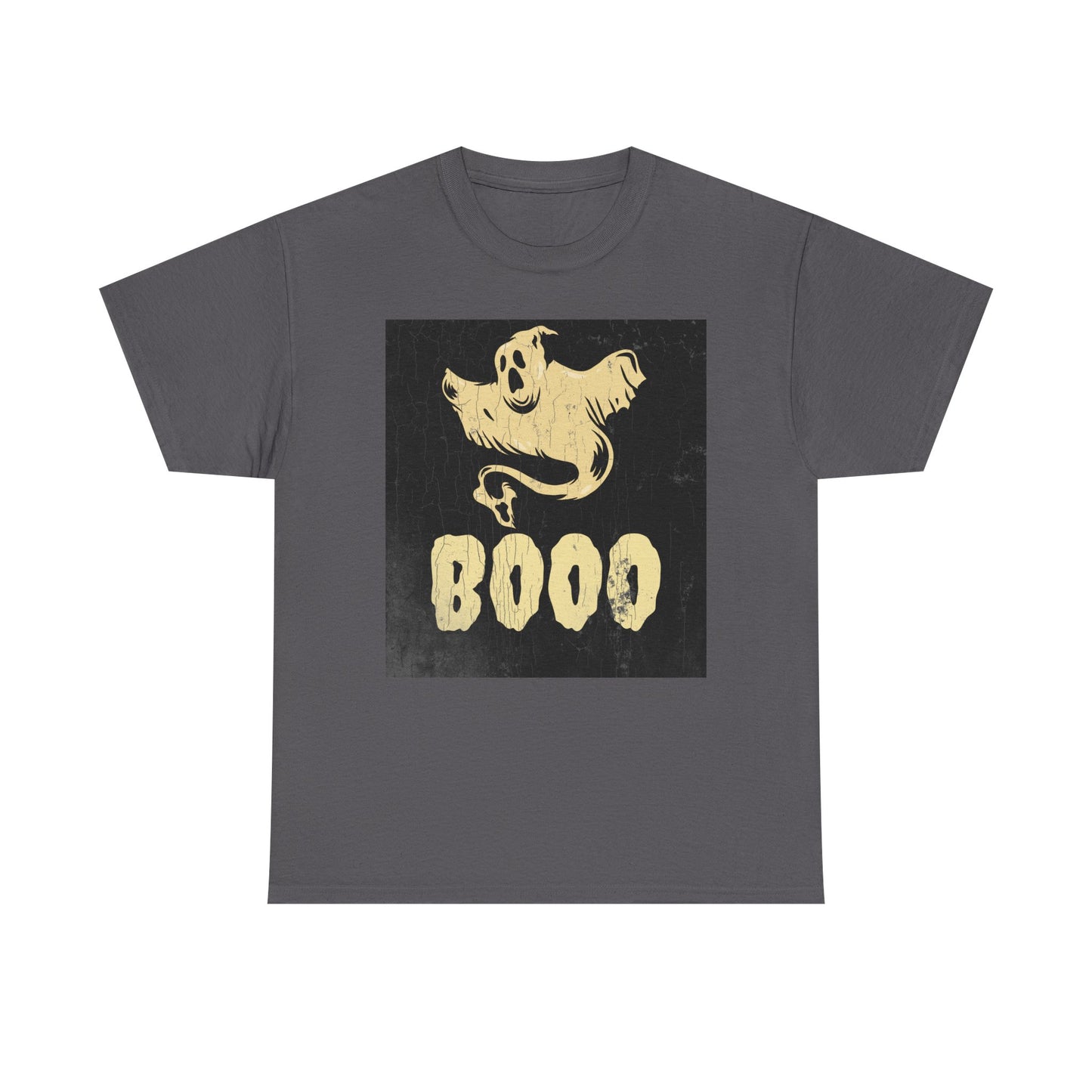 Boo Ghost T Shirt - Unisex Heavy Cotton Tee, Halloween Costume Top, Spooky Ghost Graphic Tee, Scary Boo Shirt, Haunted House Apparel