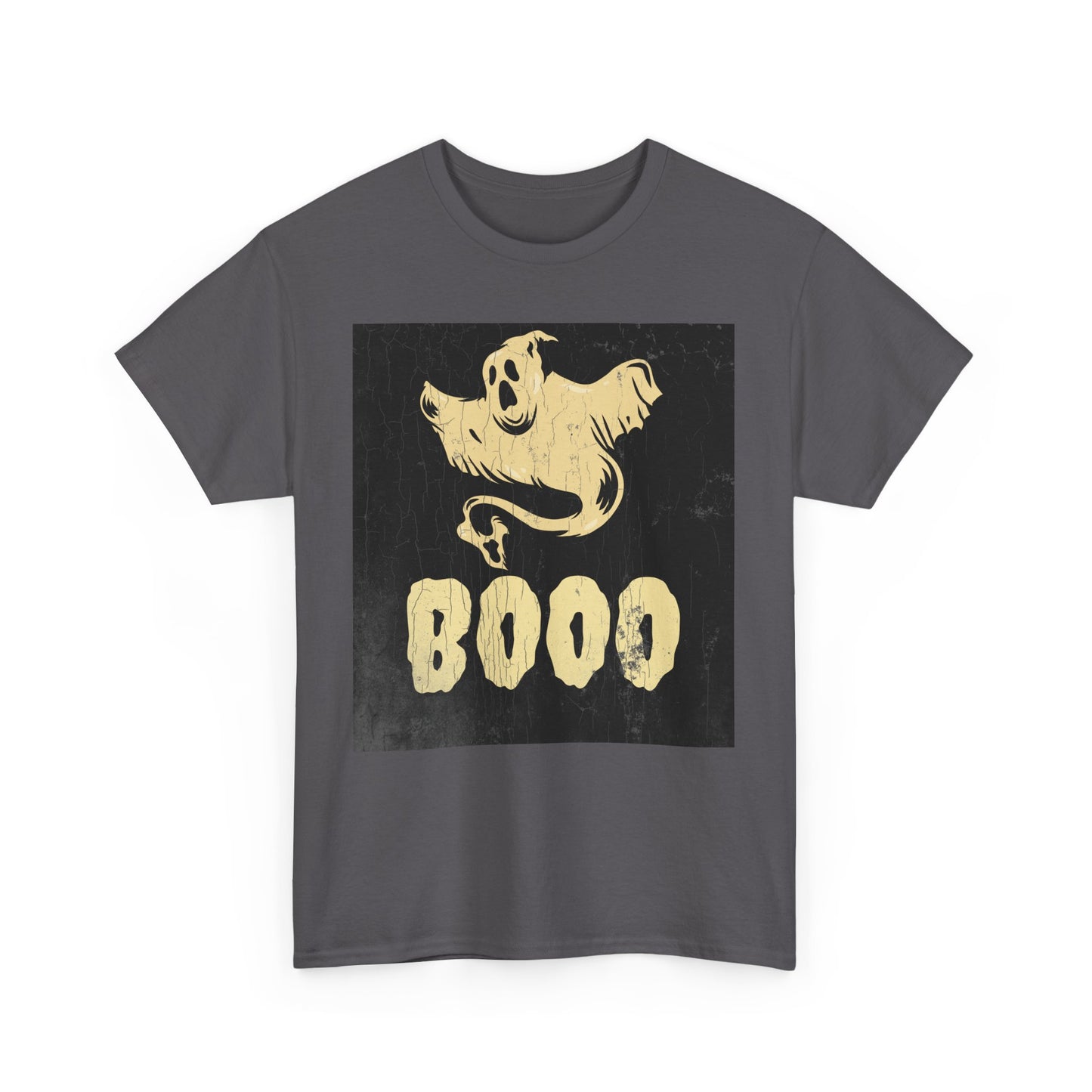 Boo Ghost T Shirt - Unisex Heavy Cotton Tee, Halloween Costume Top, Spooky Ghost Graphic Tee, Scary Boo Shirt, Haunted House Apparel