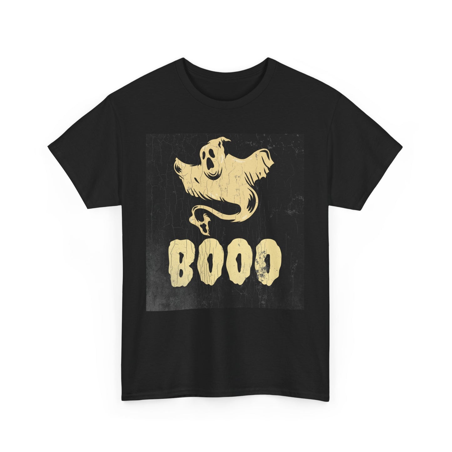 Boo Ghost T Shirt - Unisex Heavy Cotton Tee, Halloween Costume Top, Spooky Ghost Graphic Tee, Scary Boo Shirt, Haunted House Apparel