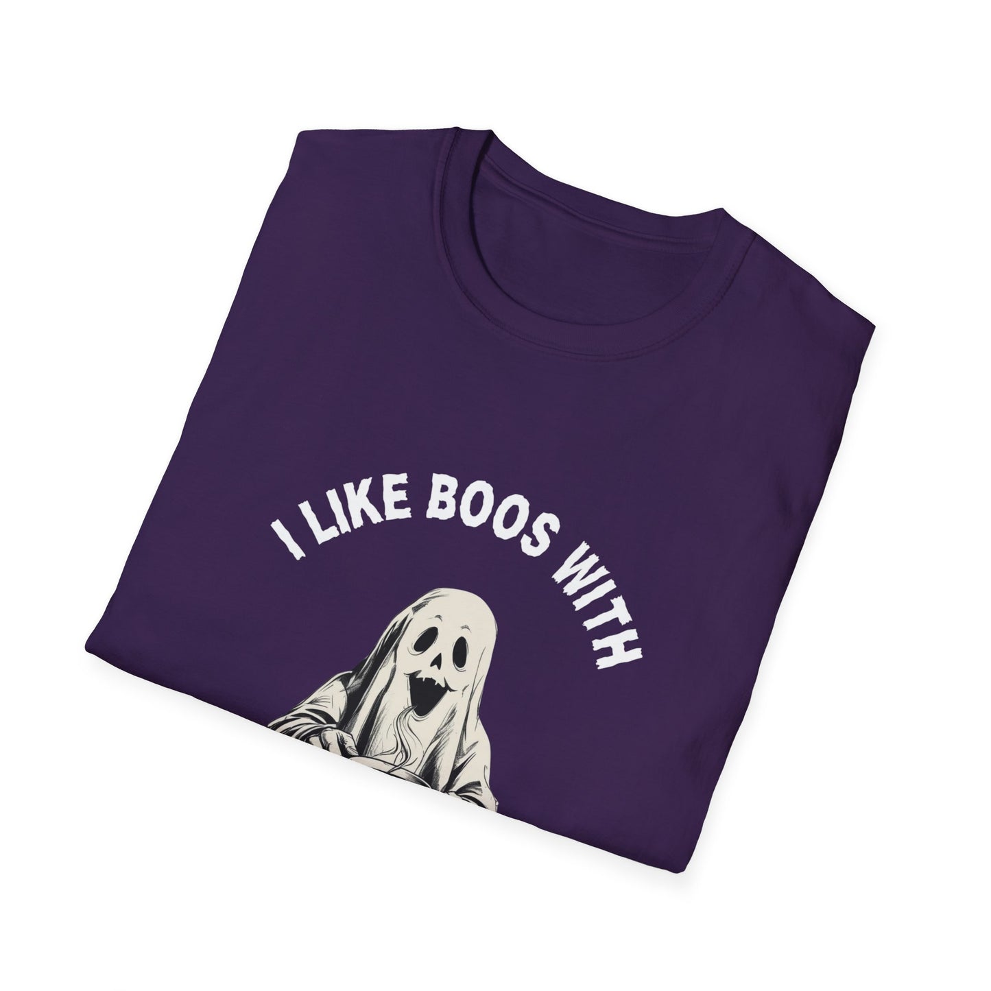 Funny Coffee Lover I LIKE BOOS WITH MY COFFEE Unisex T-Shirt