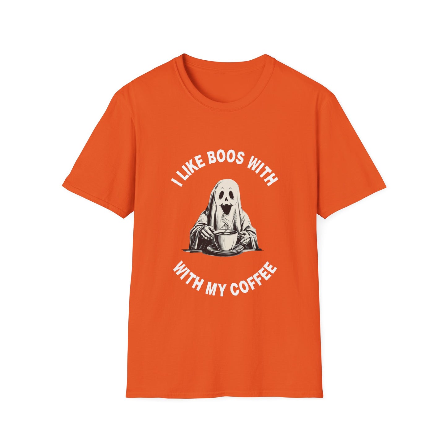 Funny Coffee Lover I LIKE BOOS WITH MY COFFEE Unisex T-Shirt