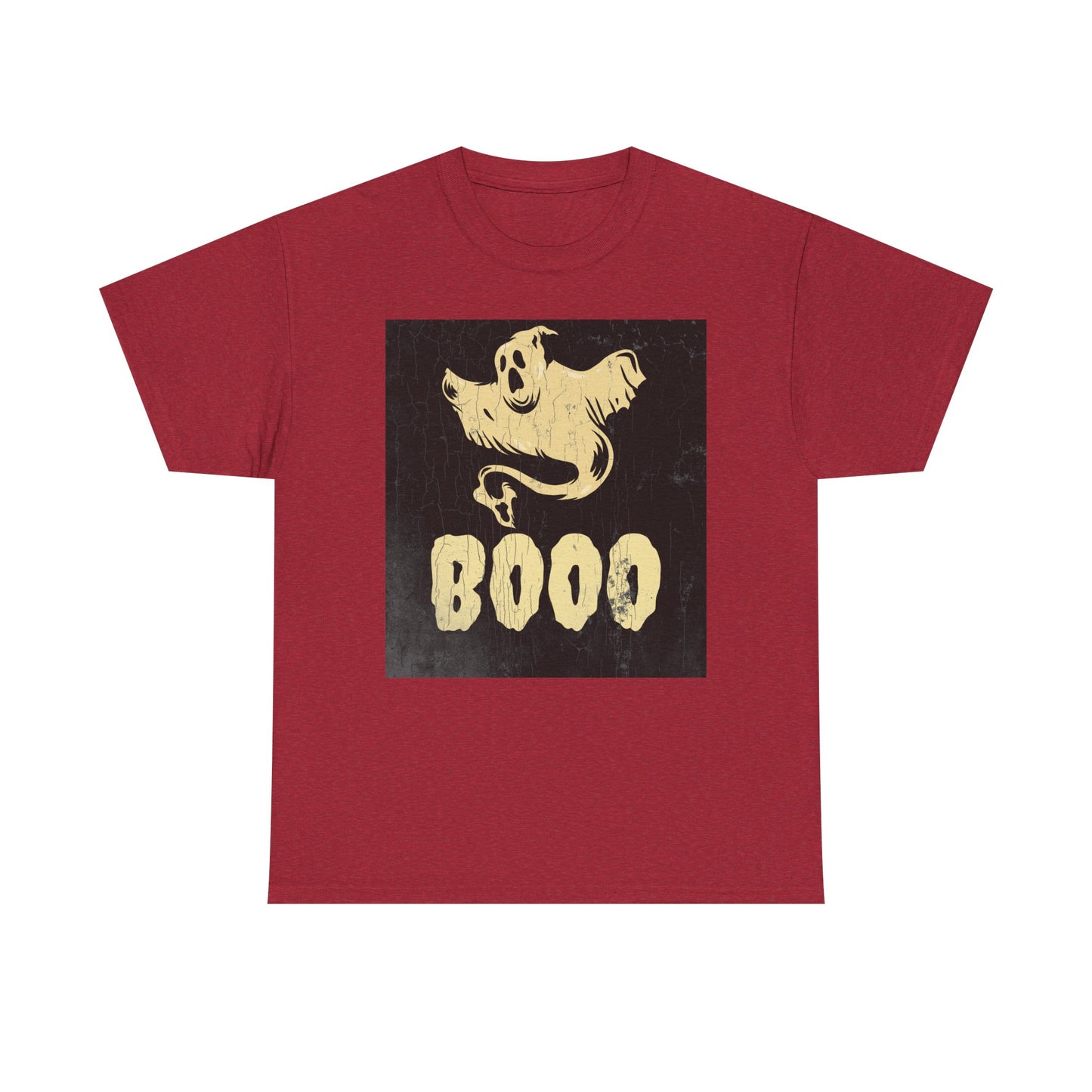 Boo Ghost T Shirt - Unisex Heavy Cotton Tee, Halloween Costume Top, Spooky Ghost Graphic Tee, Scary Boo Shirt, Haunted House Apparel