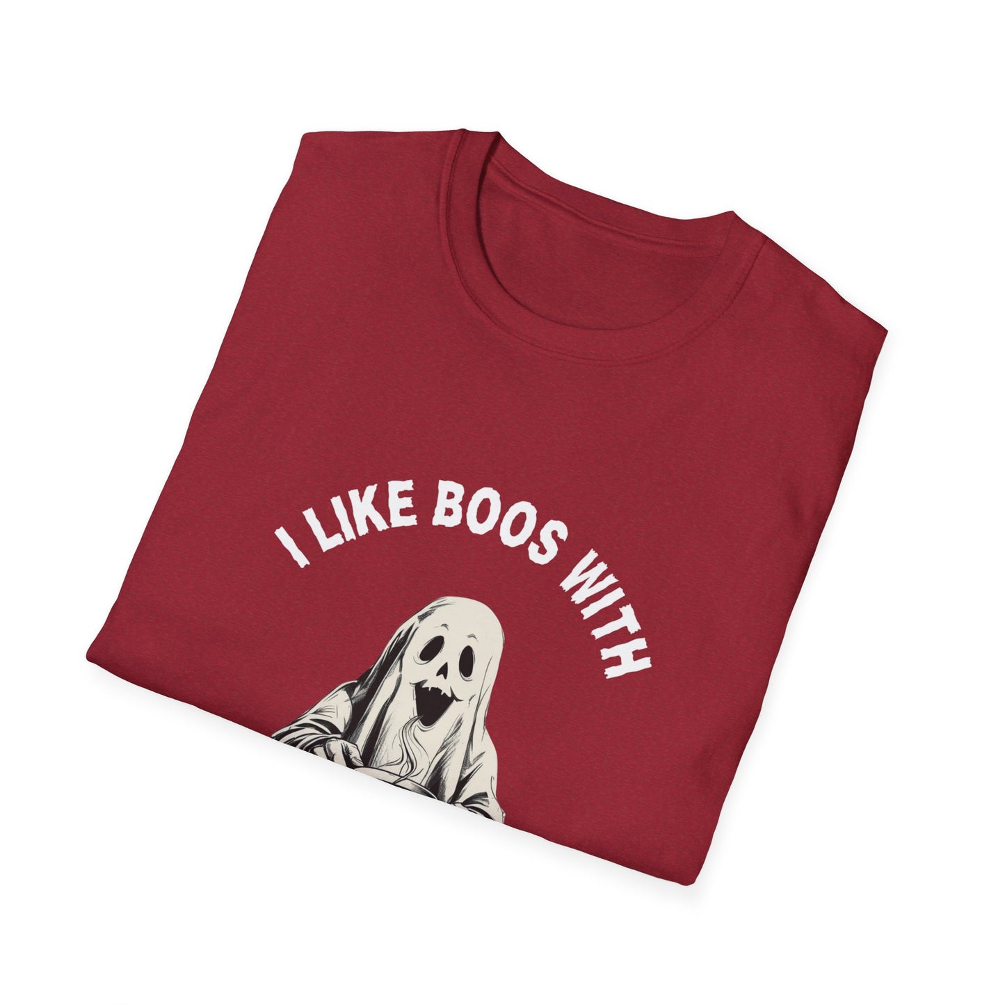 Funny Coffee Lover I LIKE BOOS WITH MY COFFEE Unisex T-Shirt