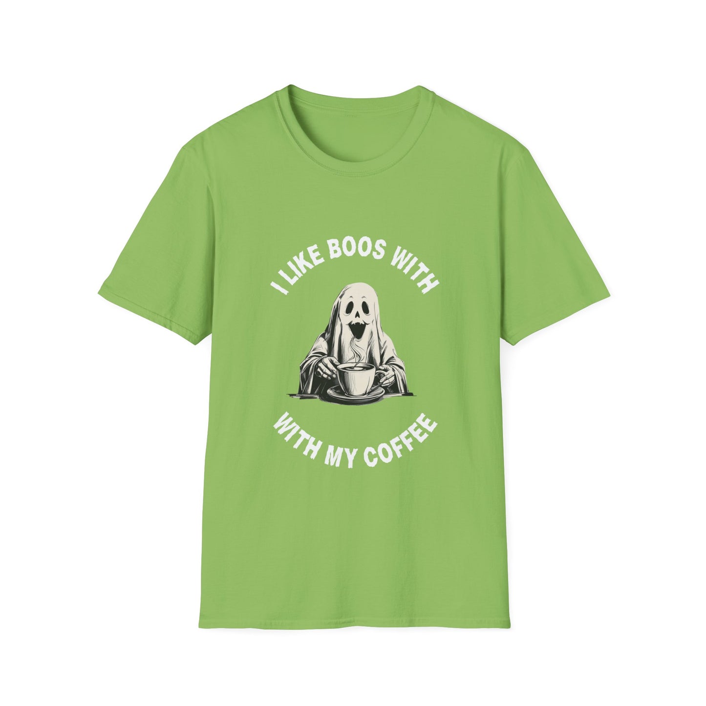 Funny Coffee Lover I LIKE BOOS WITH MY COFFEE Unisex T-Shirt