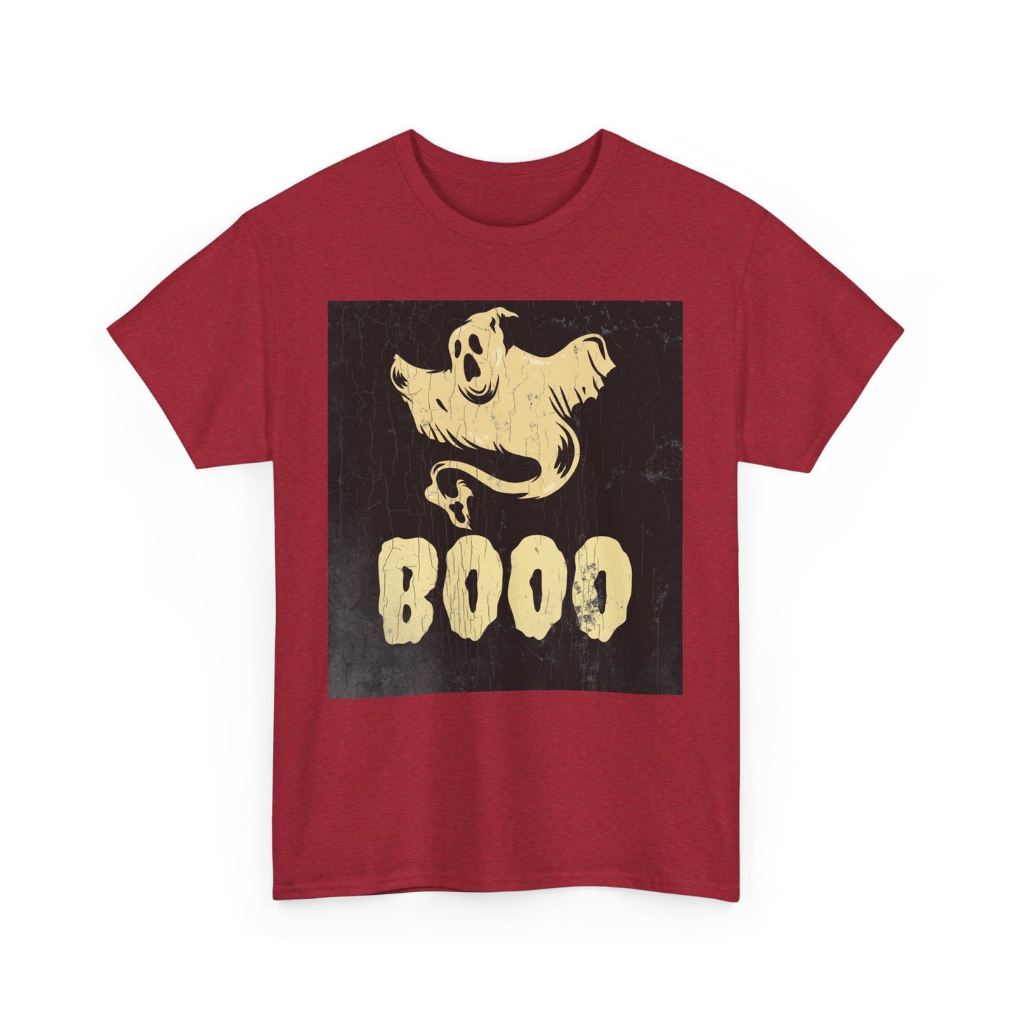 Boo Ghost T Shirt - Unisex Heavy Cotton Tee, Halloween Costume Top, Spooky Ghost Graphic Tee, Scary Boo Shirt, Haunted House Apparel