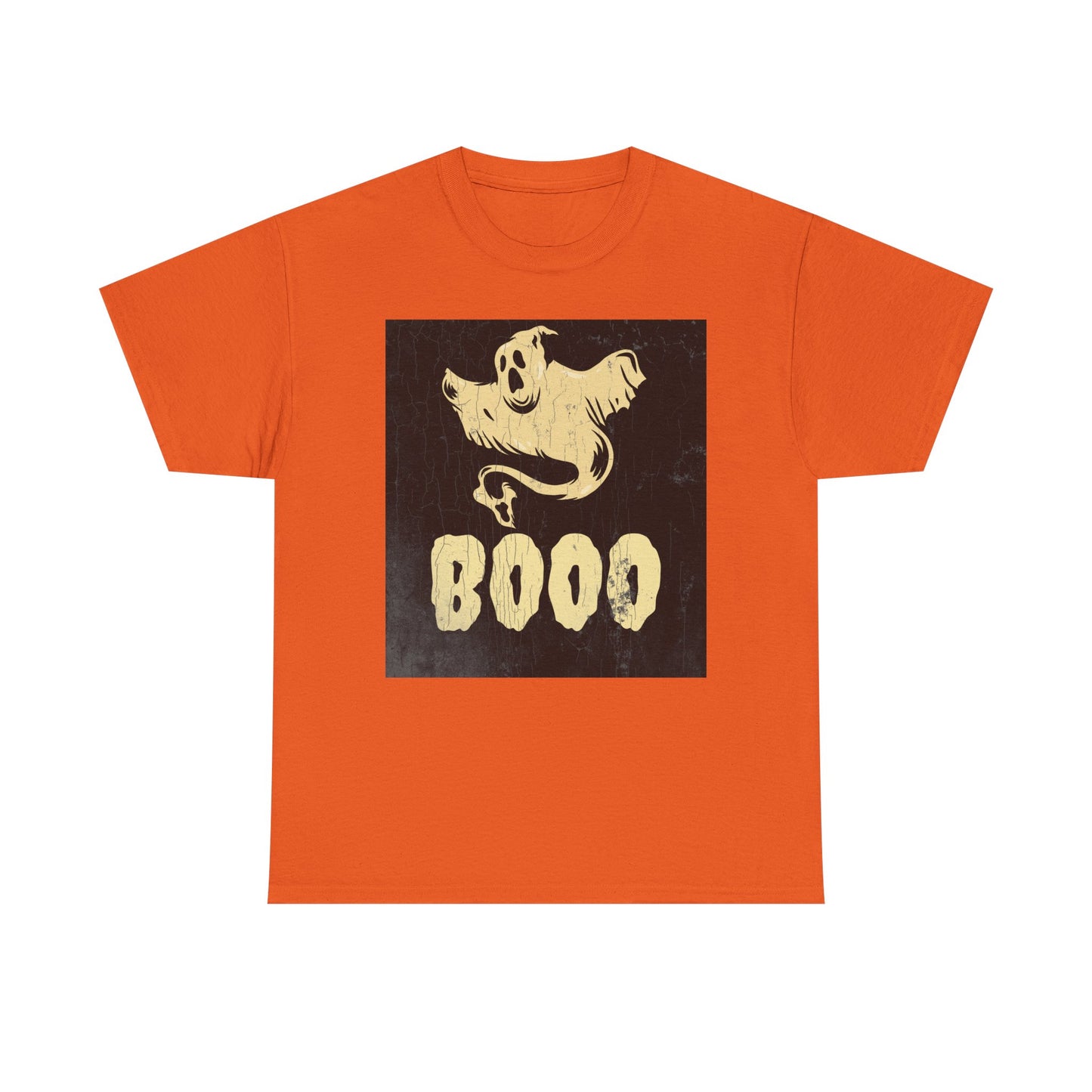 Boo Ghost T Shirt - Unisex Heavy Cotton Tee, Halloween Costume Top, Spooky Ghost Graphic Tee, Scary Boo Shirt, Haunted House Apparel