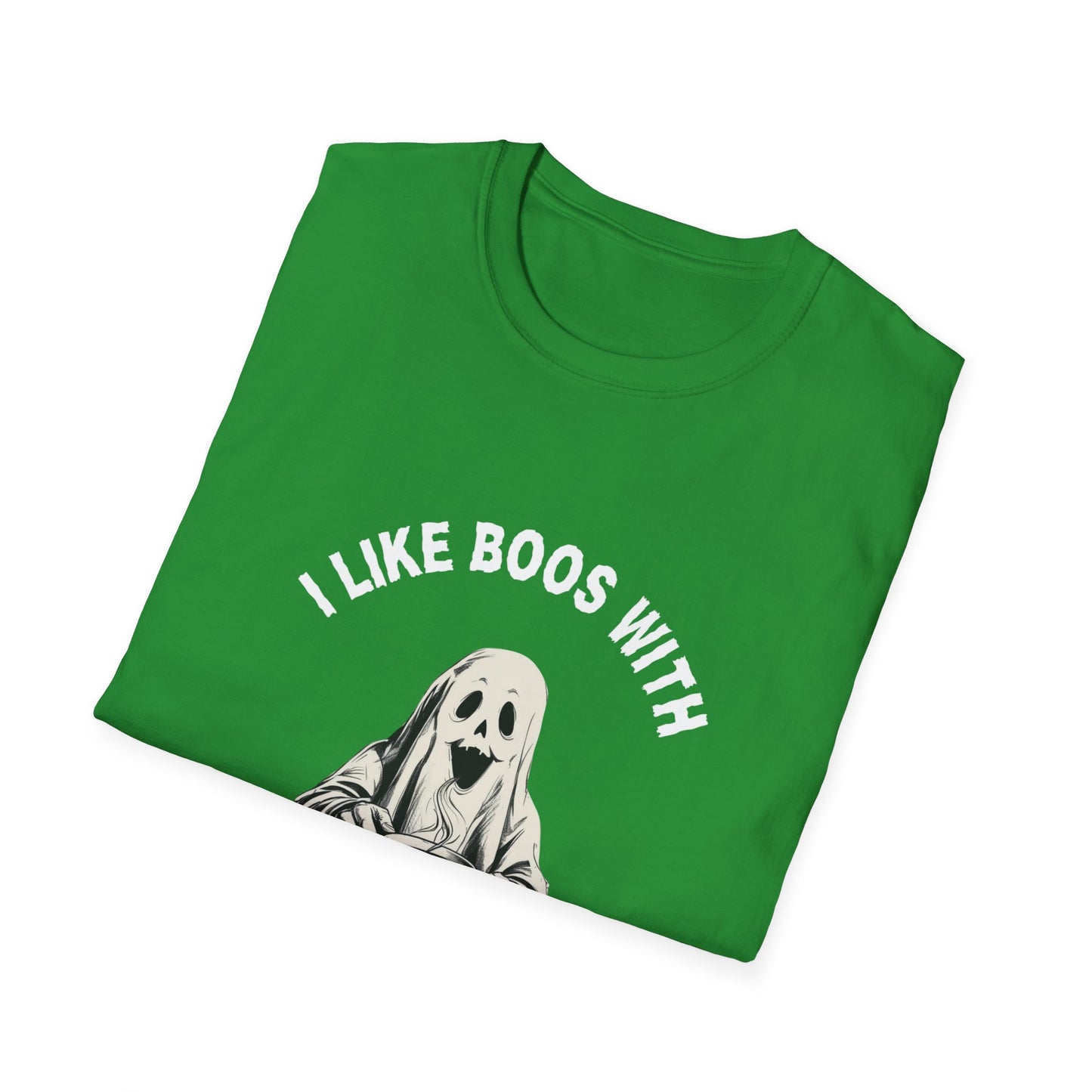 Funny Coffee Lover I LIKE BOOS WITH MY COFFEE Unisex T-Shirt
