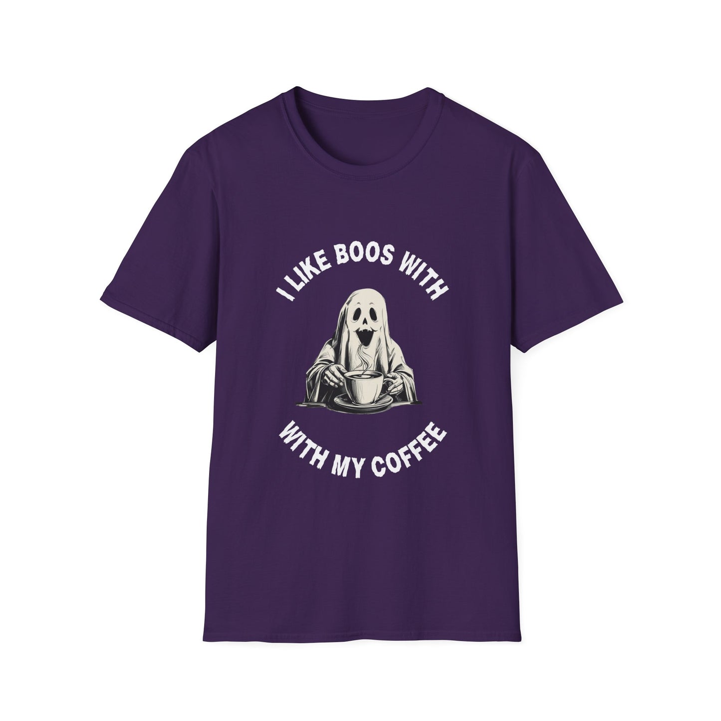 Funny Coffee Lover I LIKE BOOS WITH MY COFFEE Unisex T-Shirt