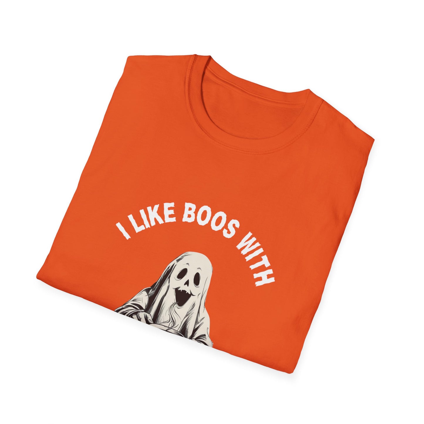 Funny Coffee Lover I LIKE BOOS WITH MY COFFEE Unisex T-Shirt