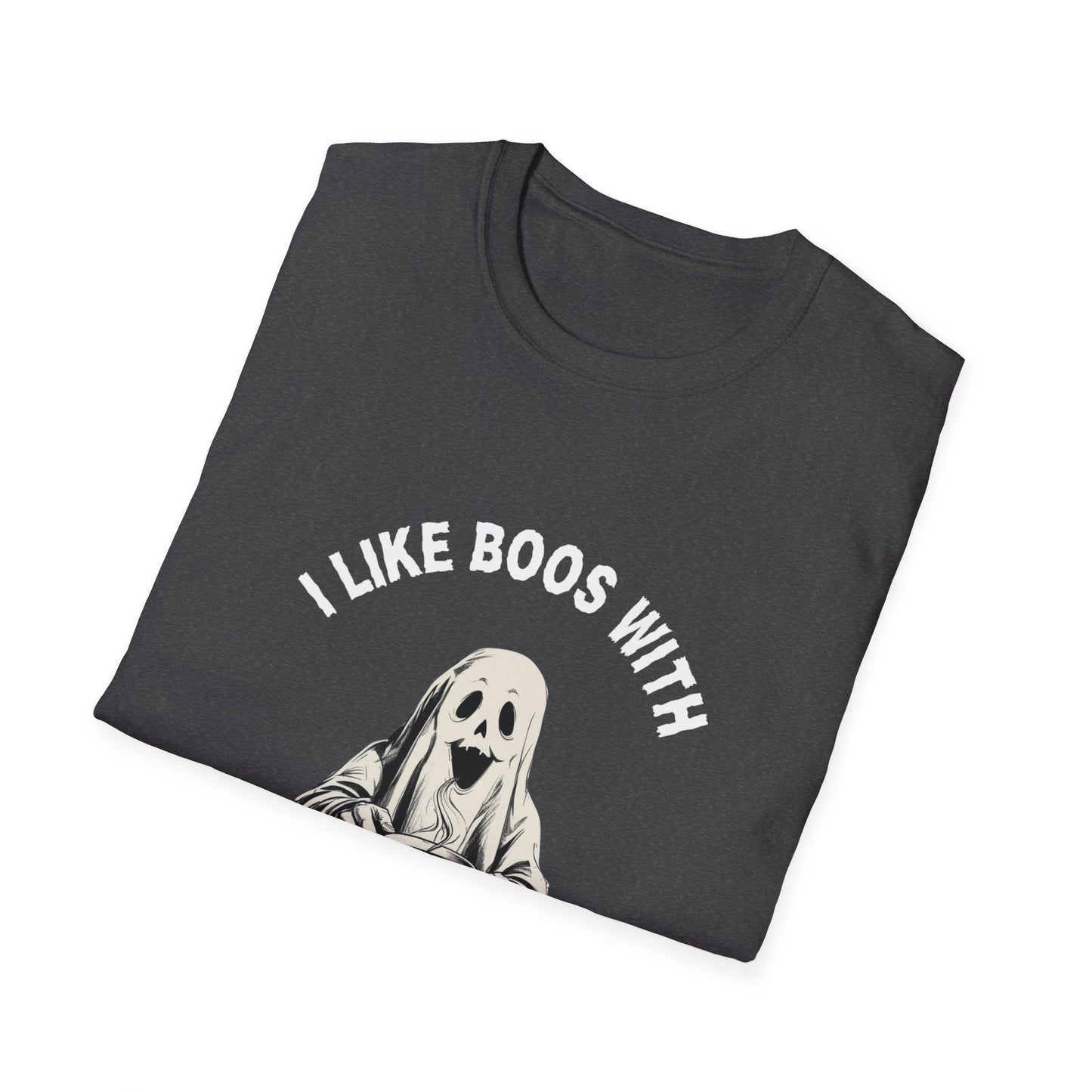 Funny Coffee Lover I LIKE BOOS WITH MY COFFEE Unisex T-Shirt