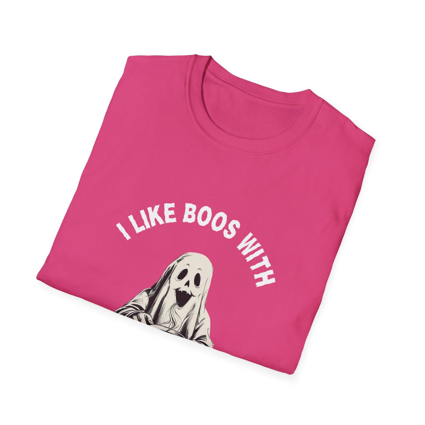 Funny Coffee Lover I LIKE BOOS WITH MY COFFEE Unisex T-Shirt
