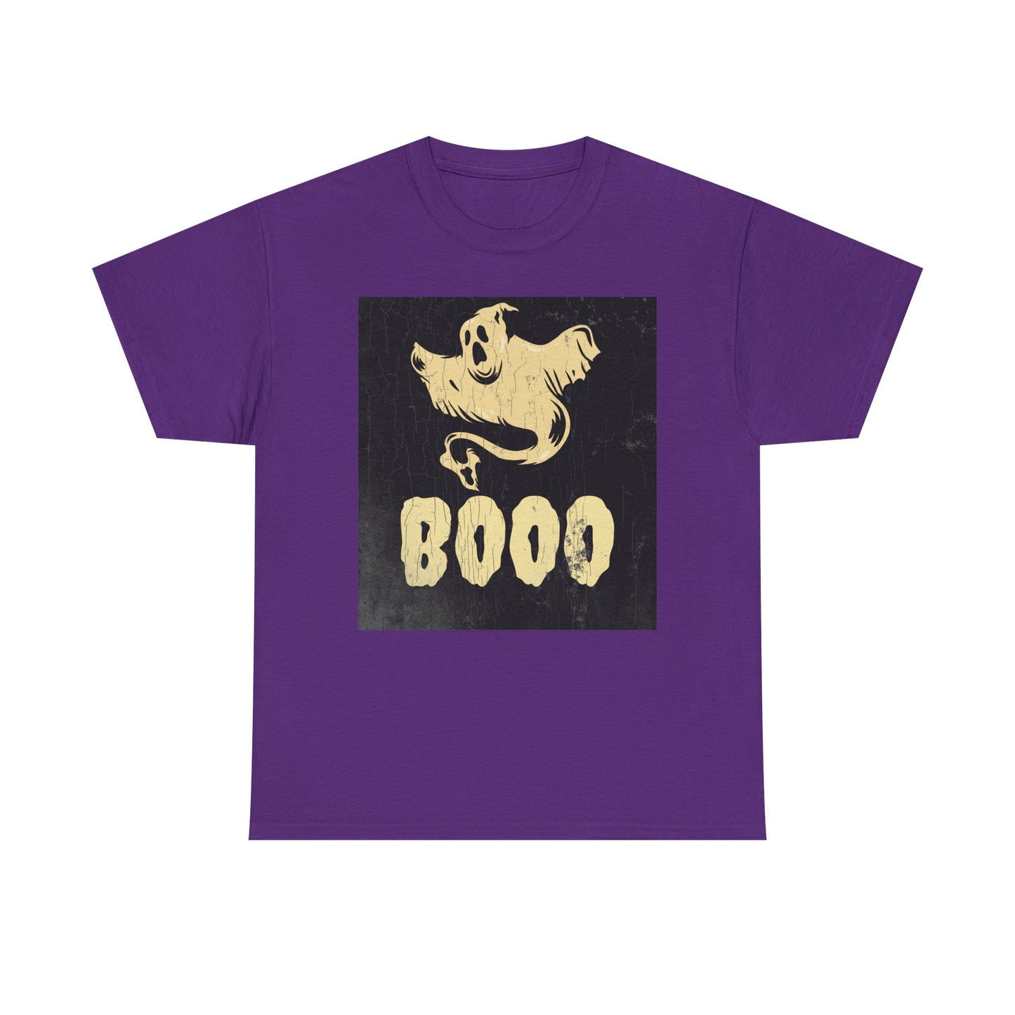 Boo Ghost T Shirt - Unisex Heavy Cotton Tee, Halloween Costume Top, Spooky Ghost Graphic Tee, Scary Boo Shirt, Haunted House Apparel