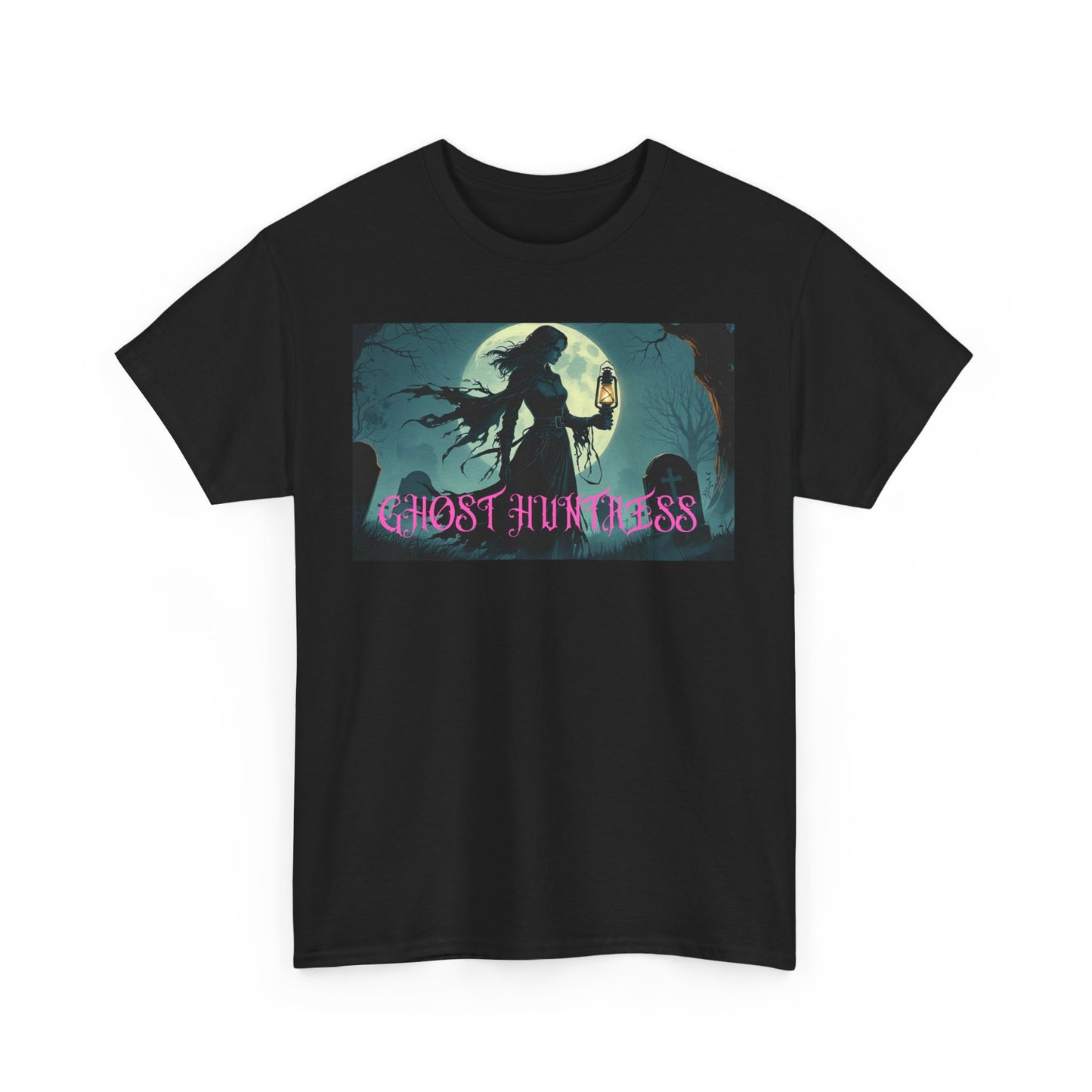 Ghost Huntress Tee Shirt - Unisex Heavy Cotton