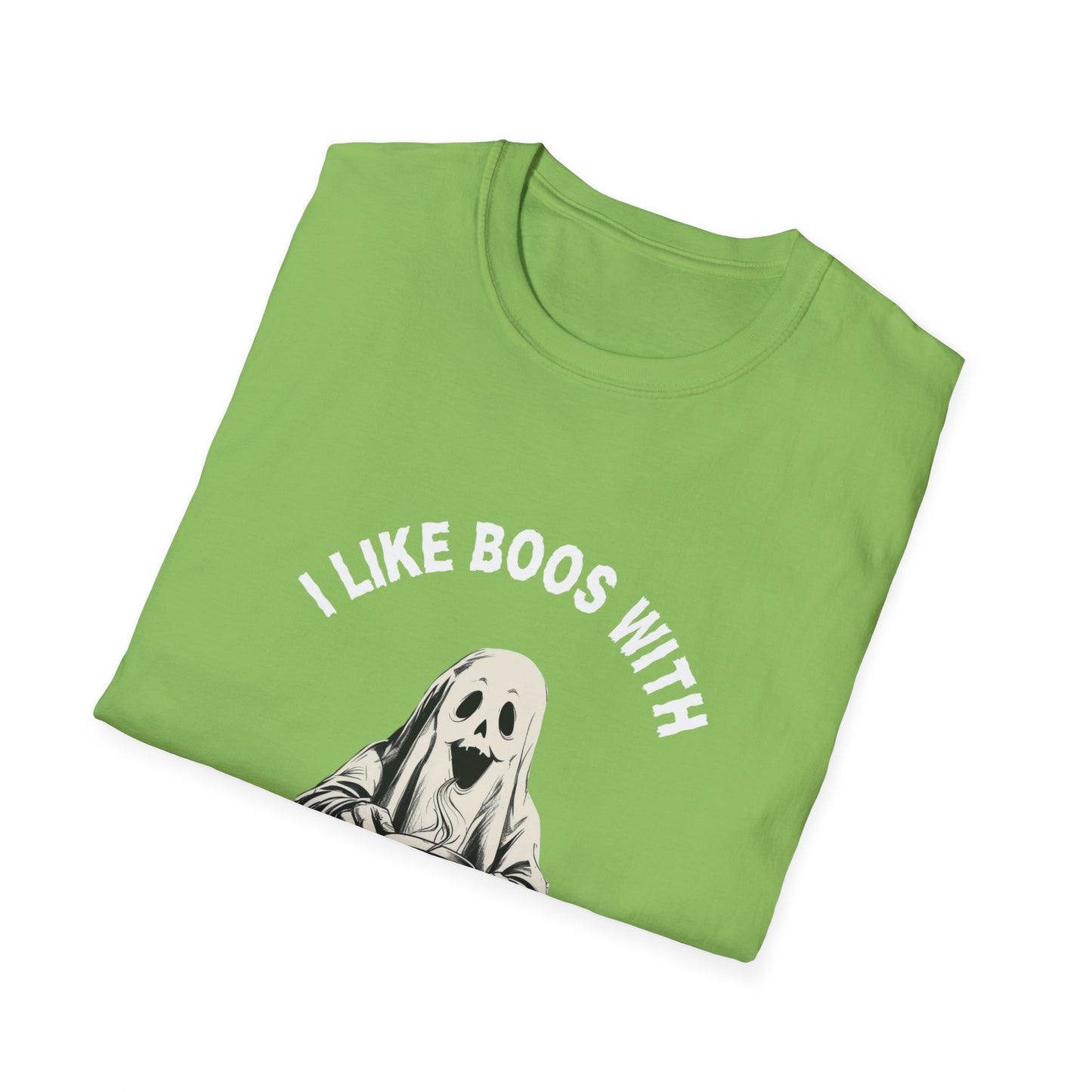 Funny Coffee Lover I LIKE BOOS WITH MY COFFEE Unisex T-Shirt